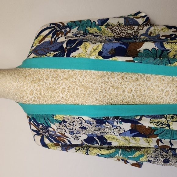 Do Everything In Love Women's Tropical Print Open Front Kimono Cardigan Beach - Picture 2 of 12